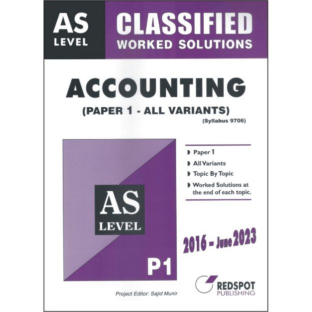 Picture of AS Level Classified Accounting P1 (All Variants)
