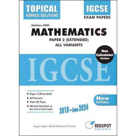 Picture of IGCSE Mathematics 0580, P2, (Topical). All Variants. Non Calculator Version