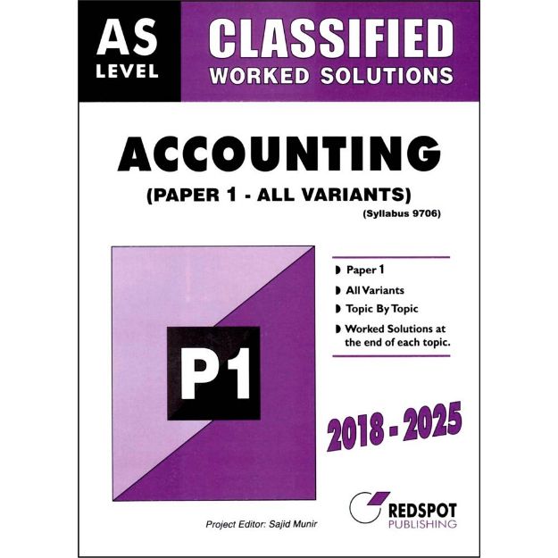 Picture of AS Level Classified Accounting P1 (All Variants)