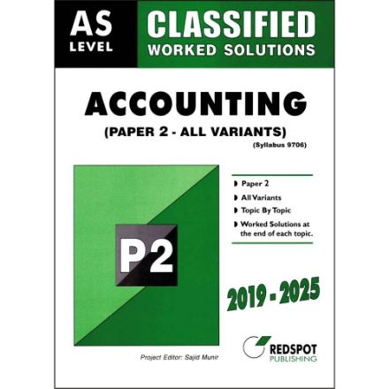 Picture of AS Level Classified Accounting (9706) Paper 2  (All Variants)